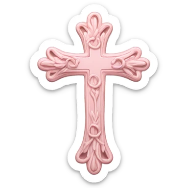 Light Pink detailed cross sticker