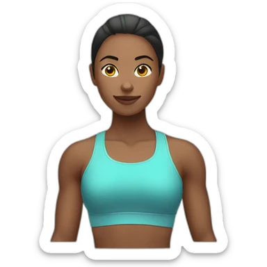 woman top gym sticker