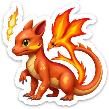 Umbreon-Charmander-Charmeleon-Guilmon-fusion sticker