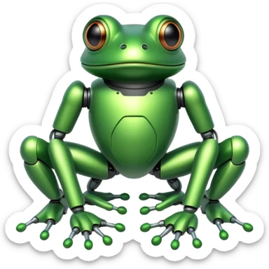 robotic frog sticker