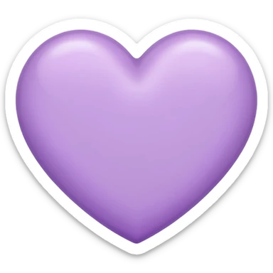 Light purple heart emoji sticker