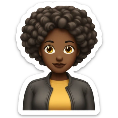 girl with big woman aura energy sticker