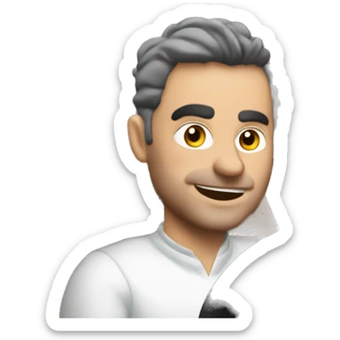 Italian guy driving Alpha Romeo  sticker