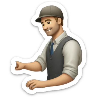 a typewriter worker sticker