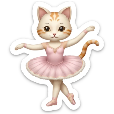 گربه با لباس باله sticker