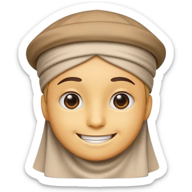 Emoji with Muslim cap sticker