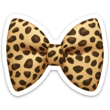 Leopard bow sticker