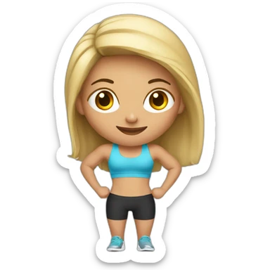 fitness girl sticker