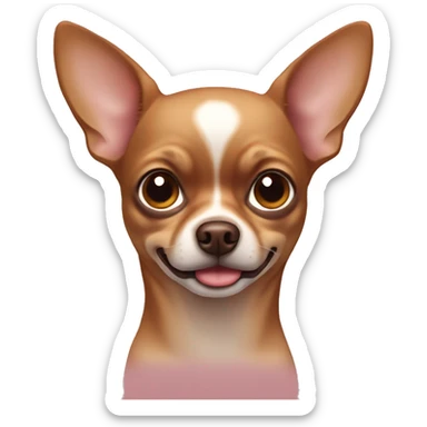 Brown chihuahua with only one eye sticker