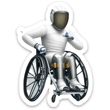 wheelchair fencing sticker