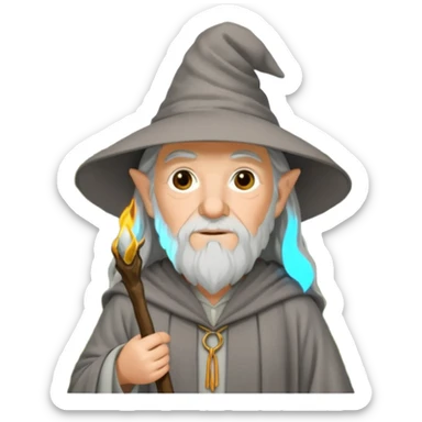 Gandalf in the forest sticker