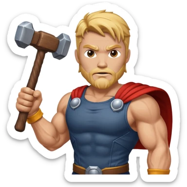 God of thunder 
 sticker