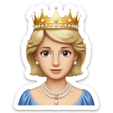 content face, Princess Diana with crown sticker