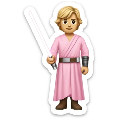 luke skywalker must be all pink sticker