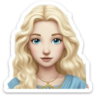 light pink tarot cards magic blonde girl white skin blue eyes  sticker