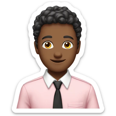 Soft pink school uniform only for boys teenage sticker