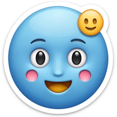 ✔️ crea este emoji pero en celeste sticker