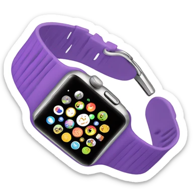 Purple Apple Watch  sticker
