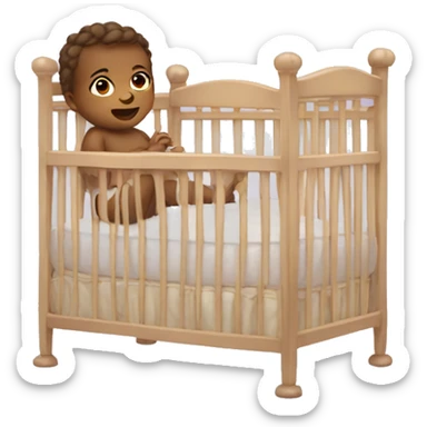 Baby in crib sticker