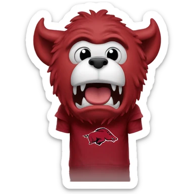 arkansas razorbacks mascot sad sticker