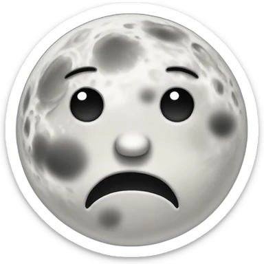 full moon with face emoji ios sticker