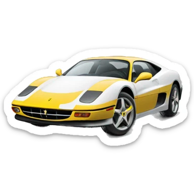 Ferrari car with a viking logo on it sticker