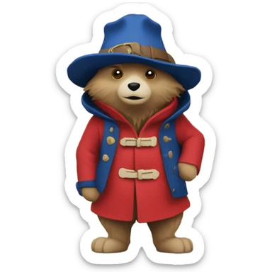 Paddington bear in Warwick castle sticker