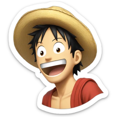 Luffy lauging sticker