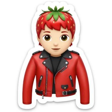 no. the strawberry should be the thing wearing the clothes. not a person, a strawberry sticker
