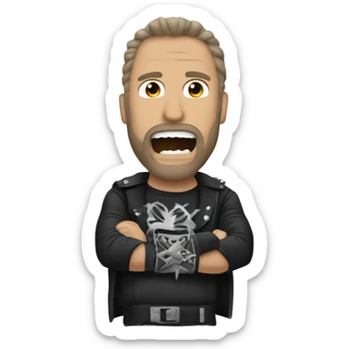 La palabra Valente con la tipografía de metallica sticker