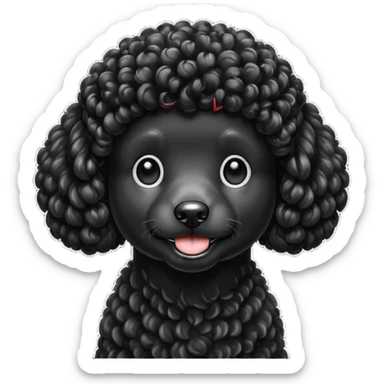 Black Poodle sticker