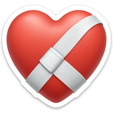 Un corazón envuelto con una cura sticker