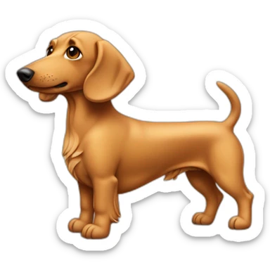 Teckel beige à poil dur sticker