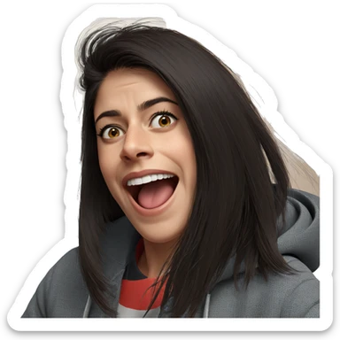 realistic portrait of girl sticker