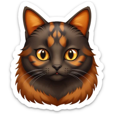 dark tortoiseshell cat sticker