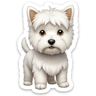  white-terrier-full-body-photo sticker
