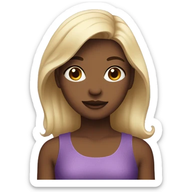 girl in purple dress sticker