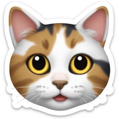 Tricolor cat sticker