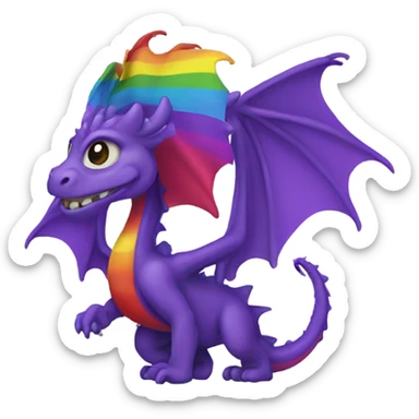 Gay pride dragon sticker