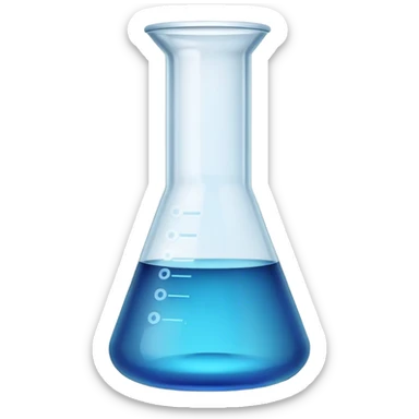 Lab beaker blue sticker