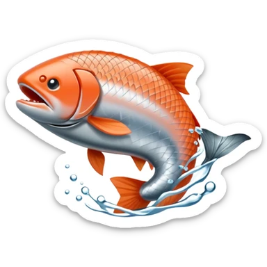 salmon flopping around sticker