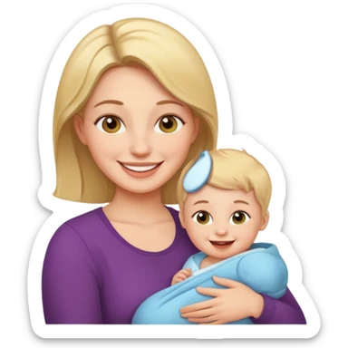 mother with baby sticker