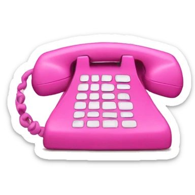 Messages on a pink phone sticker