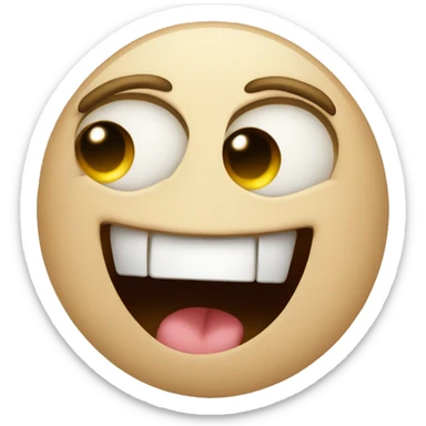 A face rolling eyes and laughing sticker