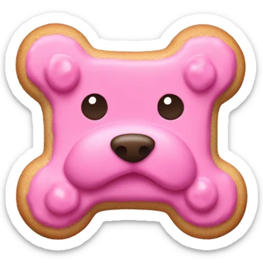 Pink dog biscuit sticker