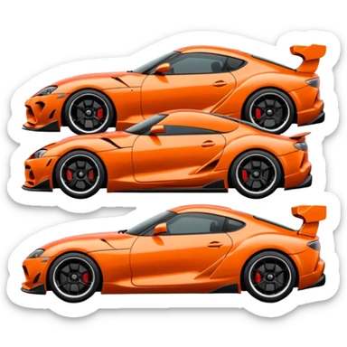 Toyota Supra mk iv orange  sticker