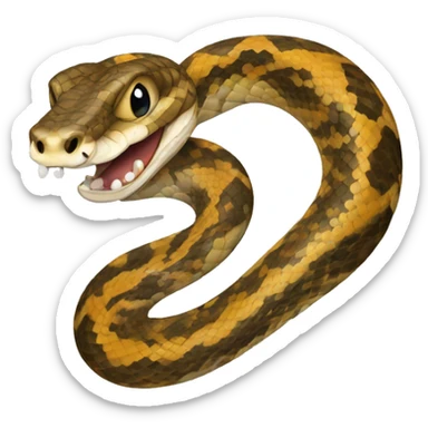 python snake logo but like the hankey emoji sticker