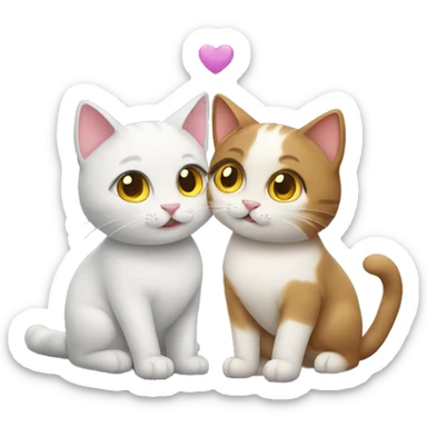 Two cats in love  sticker