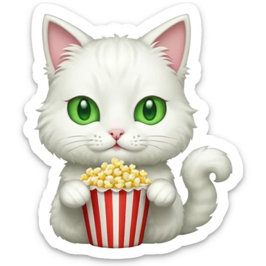 Gato comendo pipoca sticker