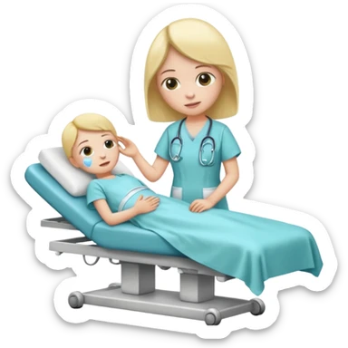 Emoji getting treatment for cystic fibrosis  sticker